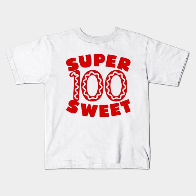 Super Sweet 100 Birthday Icing Kids T-Shirt by colorsplash